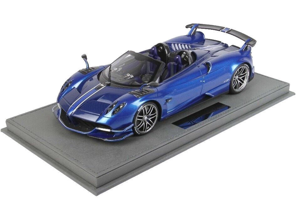 1/18 Pagani Huayra Roadster BC Special Blue Model with Showcase by 