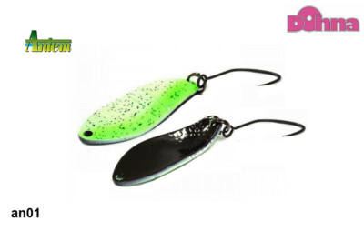 ANTEM SPOON DOHNA AN01 WHITE GREEN  3 GR  MADE IN JAPAN TROUT AREA SPINNING