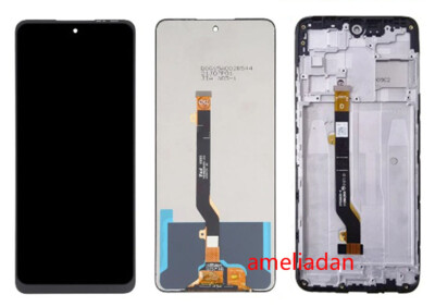 For Tecno Camon 18 Pro CH7 Touch Screen Digitizer LCD Display Assembly + Frame