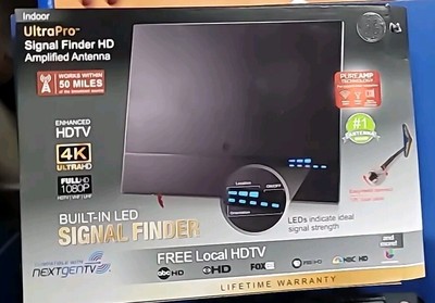 GE Signal finder Flat Directional Indoor Hd; Uhf; Vhf TV Antenna