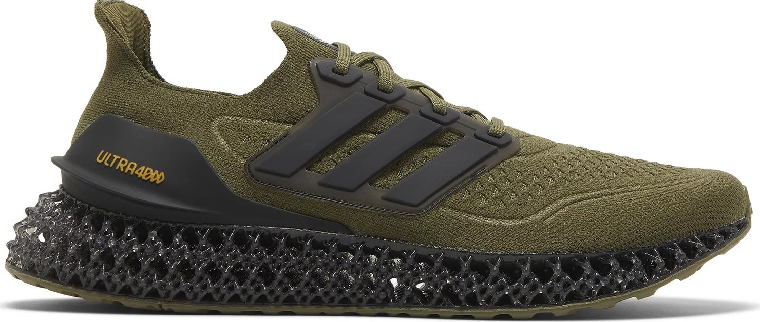 

Adidas Ultra 4DFWD Focus Оливково-зеленые черные кроссовки Обувь GZ6941 Мужские 9, Зеленый, adidas 4DFWD