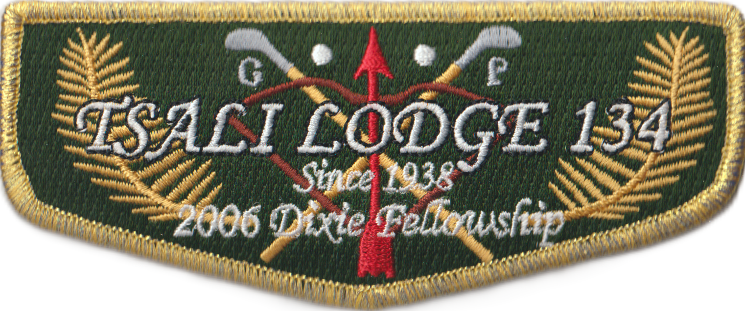 Tsali Lodge 134 Daniel Boone NC 2006 Dixie Fellowship Flap GMY Bdr (AR5098)
