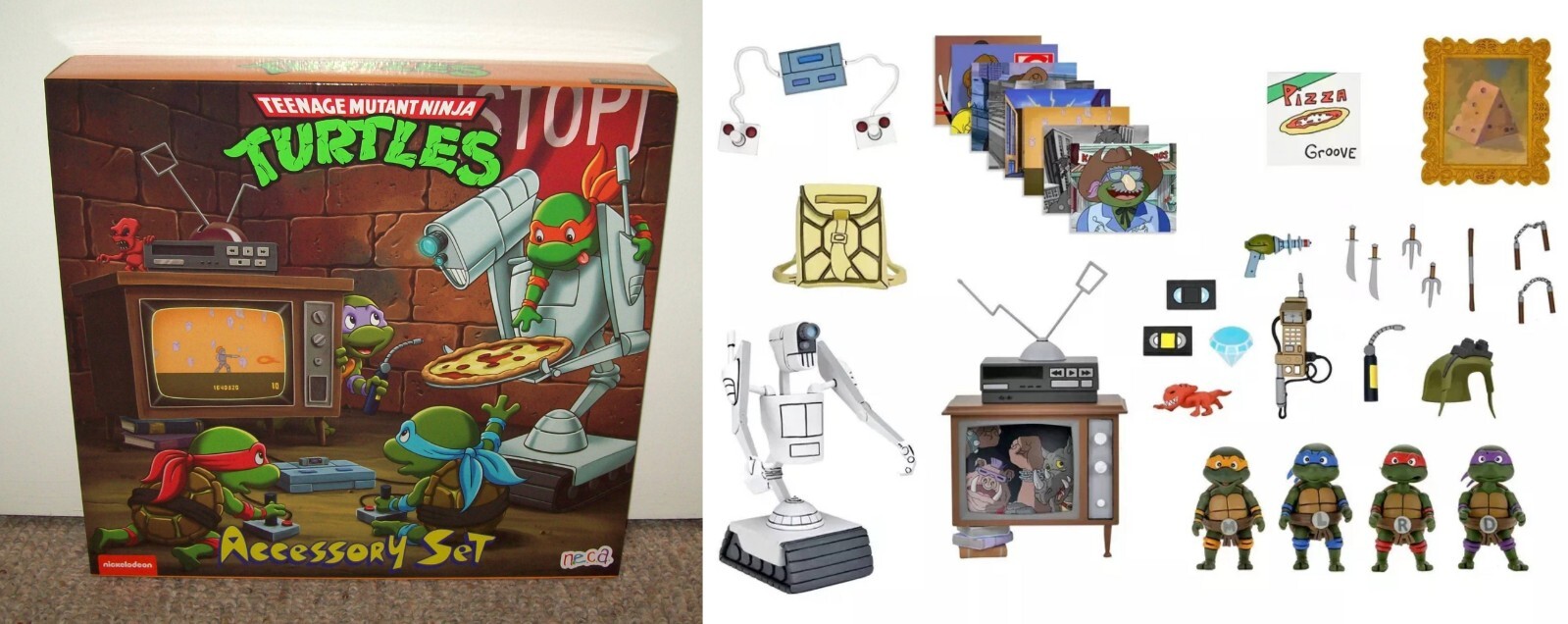 NECA ネカ ベビー タートルズ アクセサリーセット TMNT　ミュータント Amazon.co.jp: ネカ タートルズ 1/4スケール フィギュア ベビー