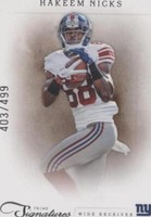 2011 Panini Prime Signatures Hakeem Nicks #72