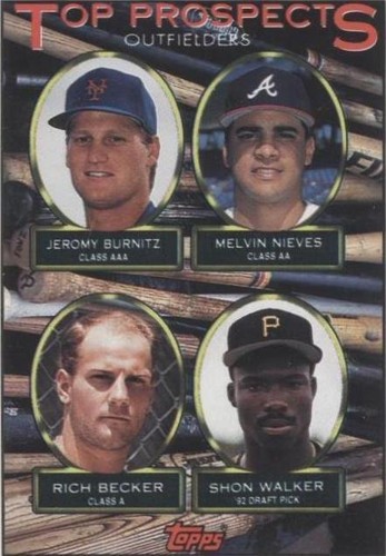 1993 Topps - Jeromy Burnitz Melvin Nieves Rich Becker #658