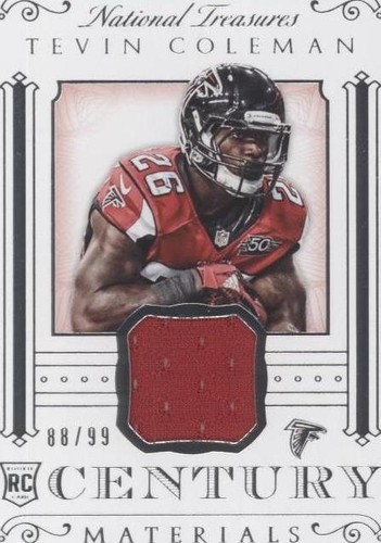 2015 Panini National Treasures Tevin Coleman #CM-TC