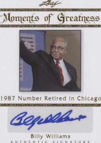 2011 Leaf Legends of Sport - Billy Williams #MG-4
