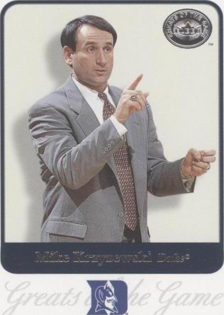 2001 Fleer Greats of the Game - Mike Krzyzewski #57