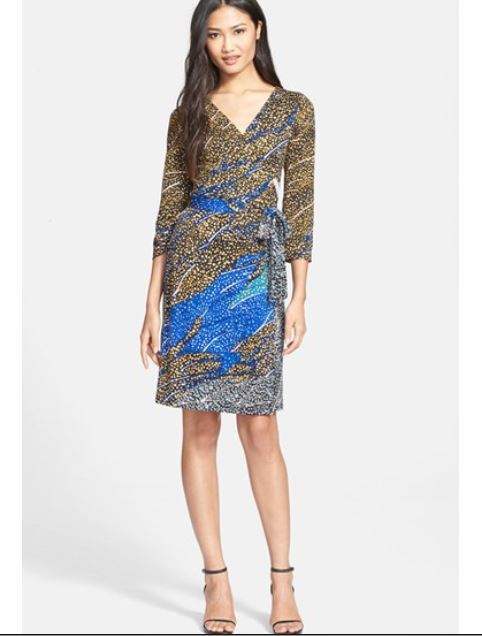 Pre-owned Diane Von Furstenberg $525  Mountain Jewel Julian Two Dress 0 2 4 6 8 14 In Multicolor