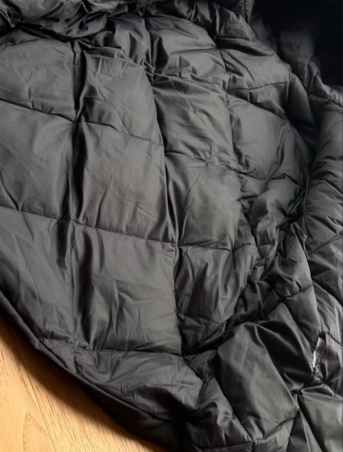 Pre-owned Max Mara Lady Weekend Maxmara Solid Color Hooded Waistband Casual Down Jacket In Black