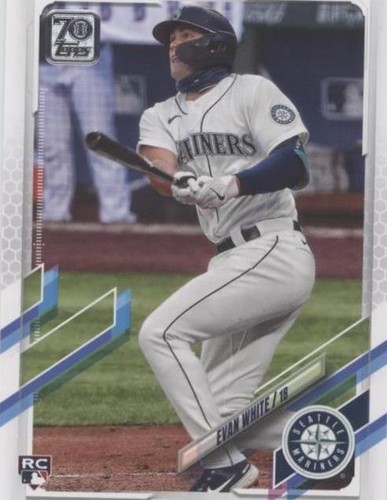 2021 Topps Chrome #61 Evan White RC Seattle Mariners 46523