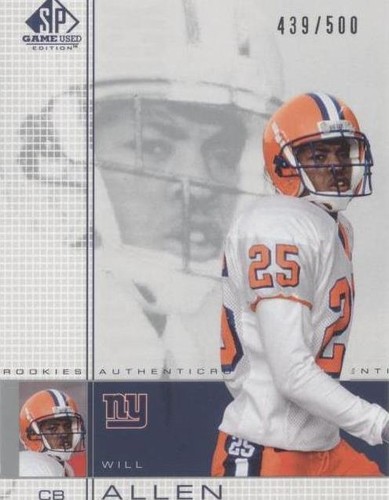 2001 SP Game Used Edition Will Allen #130