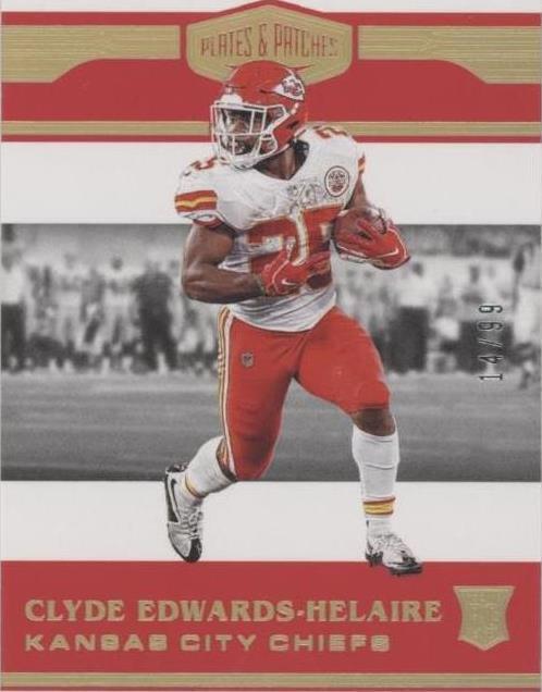 2020 Panini Plates & Patches Clyde Edwards-Helaire #179