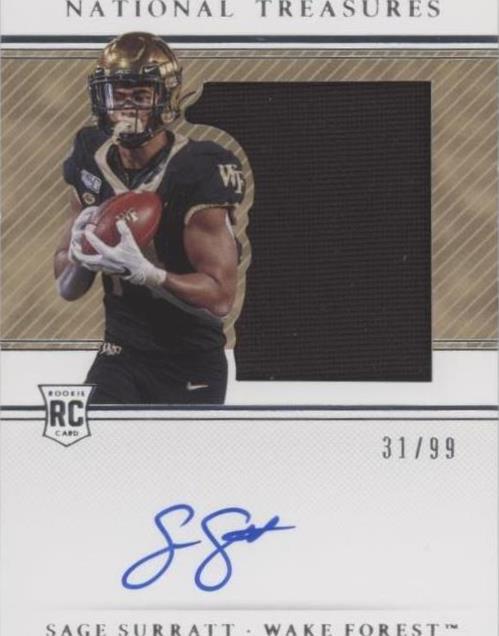 2021 Panini National Treasures Collegiate Sage Surratt #109
