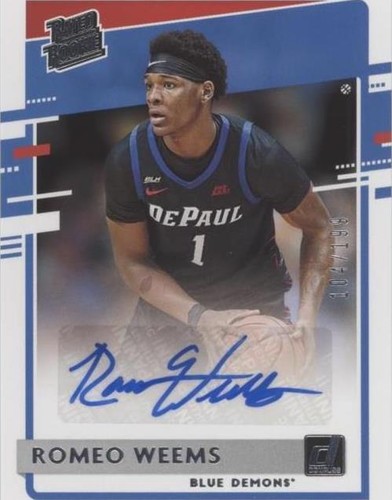 2021-22 Panini Chronicles Draft Picks - Romeo Weems #RR-RWE