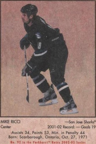 2002-03 In the Game Parkhurst Retro - Mike Ricci #92