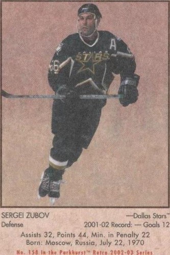 2002-03 In the Game Parkhurst Retro - Sergei Zubov #158