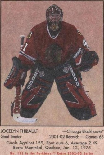 2002-03 In the Game Parkhurst Retro - Jocelyn Thibault #132