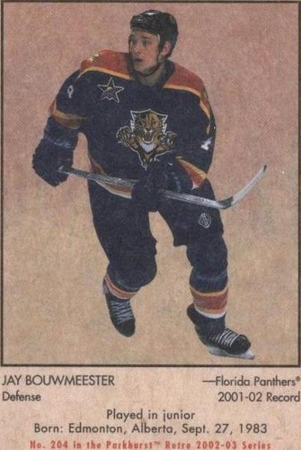 2002-03 In the Game Parkhurst Retro - Jay Bouwmeester #204