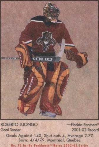 2002-03 In the Game Parkhurst Retro - Roberto Luongo #72