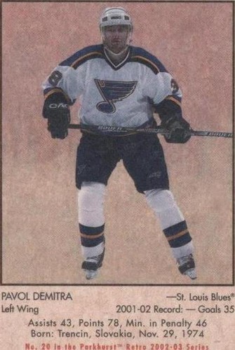 2002-03 In the Game Parkhurst Retro - Pavol Demitra #20