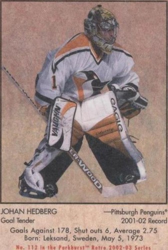 2002-03 In the Game Parkhurst Retro - Johan Hedberg #112