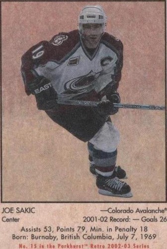 2002-03 In the Game Parkhurst Retro - Joe Sakic #15