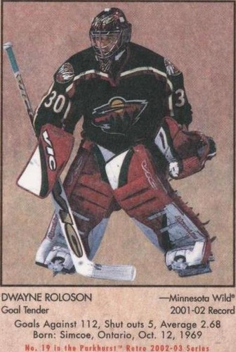 2002-03 In the Game Parkhurst Retro - Dwayne Roloson #19