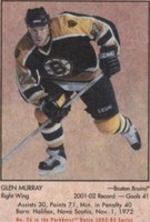 2002-03 In the Game Parkhurst Retro - Glen Murray #36