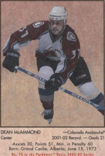 2002-03 In the Game Parkhurst Retro - Dean Mcammond #74