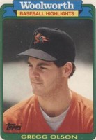 1990 Topps Woolworth Baseball Highlights - Gregg Olson #5