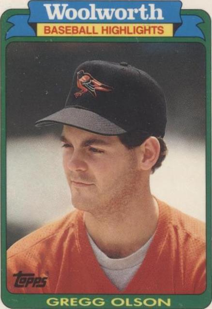 1990 Topps Woolworth Baseball Highlights - Gregg Olson #5