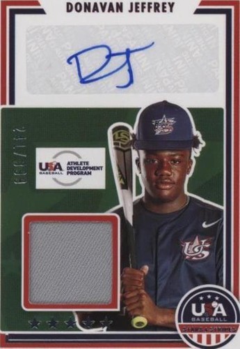 2022 Panini USA Baseball Stars & Stripes - Donavan Jeffrey #SSS-DJ
