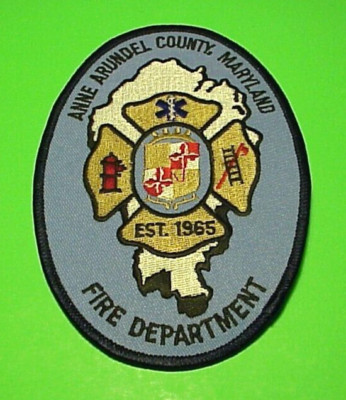 ANNE ARUNDEL  MARYLAND EST. 1965  MD 5 3/8'' FIRE DEPARTMENT PATCH  FREE SHIPPING