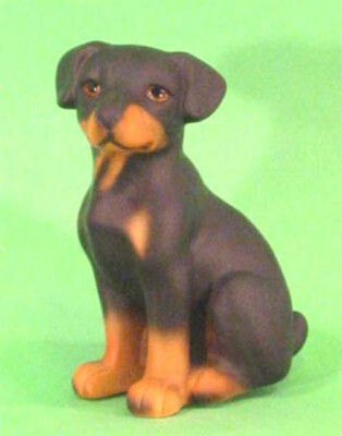 Dobermann  Porzellanfigur  hund figur porzellan hundefigur dog doberman 3