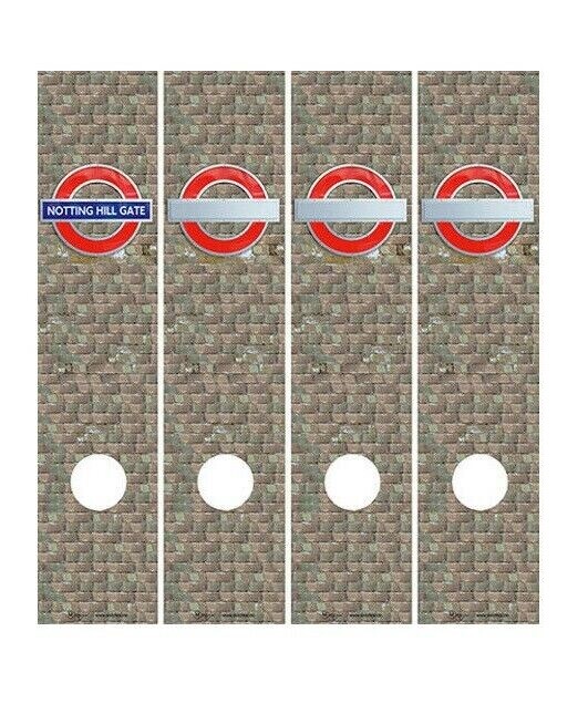 4x Veloflex Ordner Rückenschild Notting Hill Gate breit lang beschriftbar
