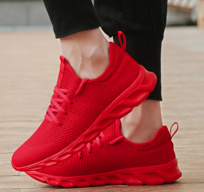 Red mesh sport shoes hotsell