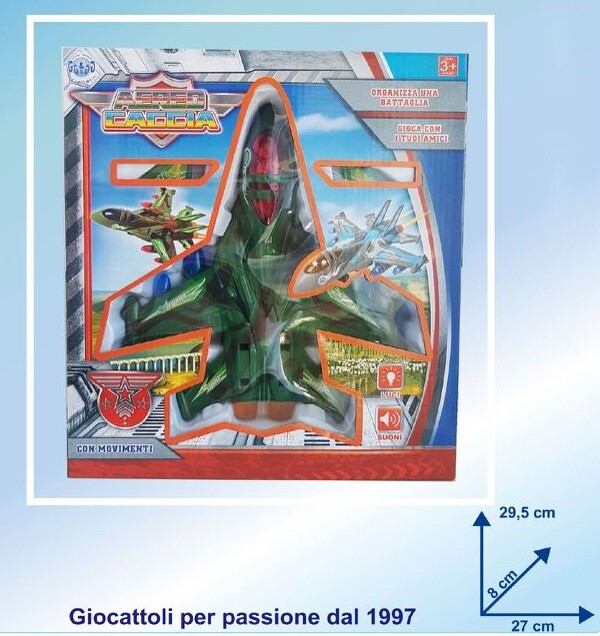Aereo Caccia Militare Giocattolo Gioco Bambini sar