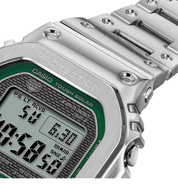 Pre-owned G-shock Casio  Full Metal Green Accent Gmw-b5000d-3jf Men's Watch Bluetooth 2024
