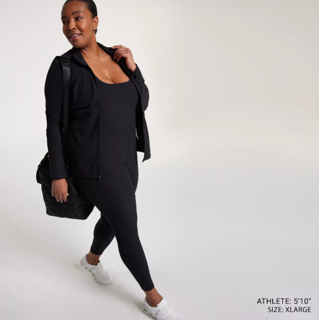 CALIA Women's LustraLux Bodysuit Pure Black Different Sizes