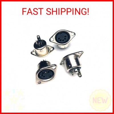 CESS DIN Female 5-Pin Jack Socket Connector Panel Mount Soldering - 5 Pin MIDI 4