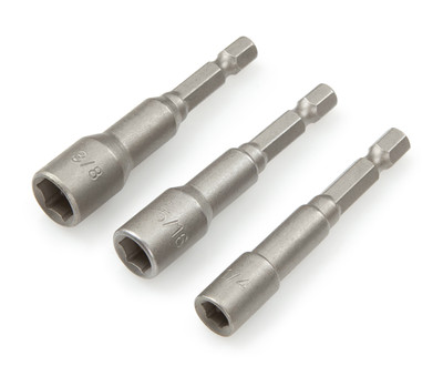 Magnetic Nut Driver 3pc Bit Set SAE 1/4'', 5/16'', 3/8'' TEKTON 2906 FREE SHIPPING