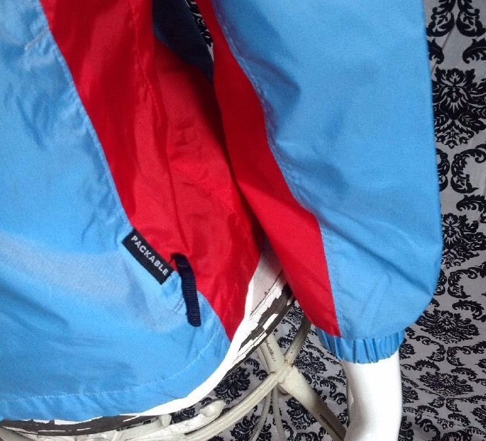 Columbia Children's Packable 10/12 Jacket Blue Red Hooded