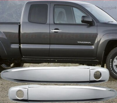 For 2005-2015 TOYOTA TACOMA Std/Ext Cab Chrome 2 Door Handle COVERS w/o PSK