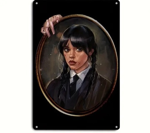 Wednesday & Thing Poster Metal Aluminium Sign Decor  (8''x12''/20cm*30cm)