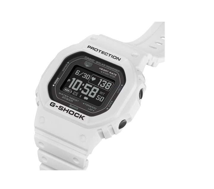 Pre-owned G-shock Casio  Move Digital 5600series White Solar-powered Men's Watch Dwh5600-7