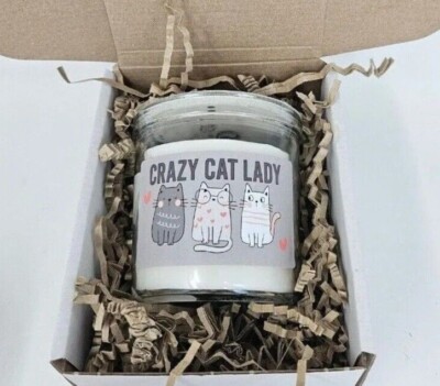 Cat Gift Box Set Candle Socks For Her Cazy Cat Lady Cat Lover Cats Pamper Hamper