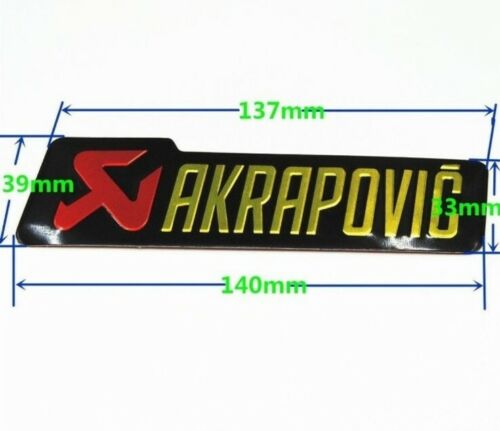 Akrapovic 3D Street Auspuff Aufkleber Hitzefest Sticker Emblem, Esd,Motorrad