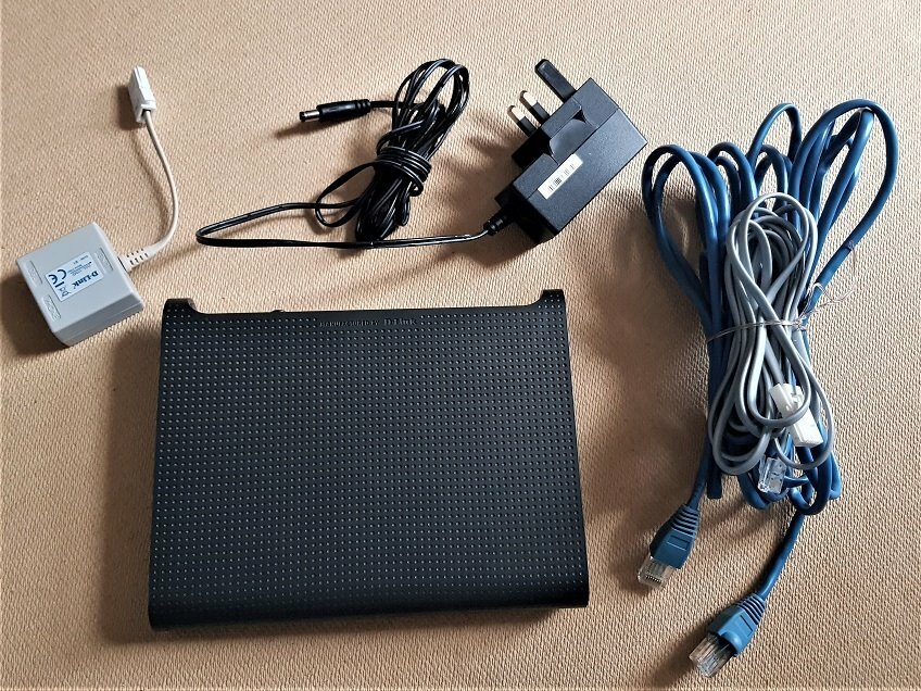 Sky Wireless Broadband Router with 480cm LAN and 180cm RJ11