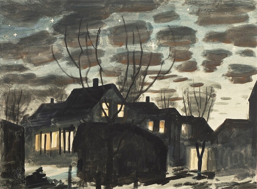 Charles Burchfield : A Night in Gardenville : Archival Quality Art Print